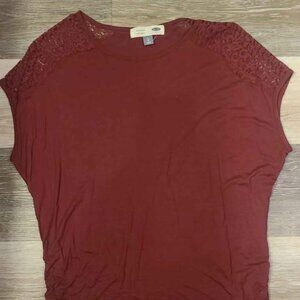 Burgundry L Maternity Top